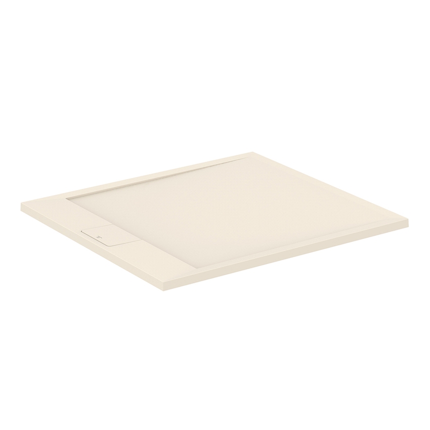 Immagine di Ideal Standard ULTRA FLAT S I.LIFE piatto doccia rettangolare L.100 P.70 cm, antiscivolo e con scarico nascosto sul lato corto, in IdealSolid+, effetto pietra, colore sabbia finitura opaco T5240FT