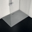 Immagine di Ideal Standard ULTRA FLAT S I.LIFE piatto doccia rettangolare L.200 P.100 cm, antiscivolo e con scarico nascosto sul lato lungo, in IdealSolid+, effetto pietra, colore grigio cemento finitura opaco T5235FS