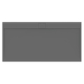 Immagine di Ideal Standard ULTRA FLAT S I.LIFE piatto doccia rettangolare L.200 P.100 cm, antiscivolo e con scarico nascosto sul lato lungo, in IdealSolid+, effetto pietra, colore grigio cemento finitura opaco T5235FS