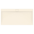 Immagine di Ideal Standard ULTRA FLAT S I.LIFE piatto doccia rettangolare L.200 P.90 cm, antiscivolo e con scarico nascosto sul lato lungo, in IdealSolid+, effetto pietra, colore sabbia finitura opaco T5243FT