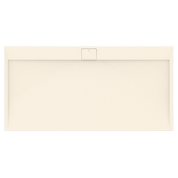 Immagine di Ideal Standard ULTRA FLAT S I.LIFE piatto doccia rettangolare L.200 P.90 cm, antiscivolo e con scarico nascosto sul lato lungo, in IdealSolid+, effetto pietra, colore sabbia finitura opaco T5243FT