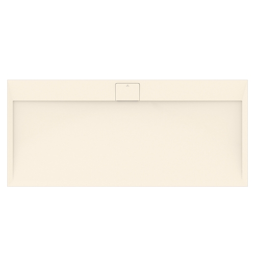 Immagine di Ideal Standard ULTRA FLAT S I.LIFE piatto doccia rettangolare L.180 P.80 cm, antiscivolo e con scarico nascosto sul lato lungo, in IdealSolid+, effetto pietra, colore sabbia finitura opaco T5236FT