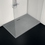 Immagine di Ideal Standard ULTRA FLAT S I.LIFE piatto doccia rettangolare L.170 P.90 cm, antiscivolo e con scarico nascosto sul lato lungo, in IdealSolid+, effetto pietra, colore grigio cemento finitura opaco T5239FS