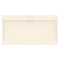 Immagine di Ideal Standard ULTRA FLAT S I.LIFE piatto doccia rettangolare L.170 P.90 cm, antiscivolo e con scarico nascosto sul lato lungo, in IdealSolid+, effetto pietra, colore sabbia finitura opaco T5239FT
