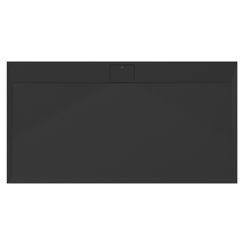 Immagine di Ideal Standard ULTRA FLAT S I.LIFE piatto doccia rettangolare L.170 P.90 cm, antiscivolo e con scarico nascosto sul lato lungo, in IdealSolid+, effetto pietra, colore nero finitura opaco T5239FV