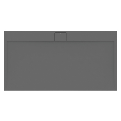 Immagine di Ideal Standard ULTRA FLAT S I.LIFE piatto doccia rettangolare L.170 P.80 cm, antiscivolo e con scarico nascosto sul lato lungo, in IdealSolid+, effetto pietra, colore grigio cemento finitura opaco T5238FS