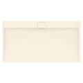 Immagine di Ideal Standard ULTRA FLAT S I.LIFE piatto doccia rettangolare L.170 P.80 cm, antiscivolo e con scarico nascosto sul lato lungo, in IdealSolid+, effetto pietra, colore sabbia finitura opaco T5238FT