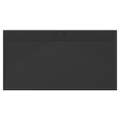 Immagine di Ideal Standard ULTRA FLAT S I.LIFE piatto doccia rettangolare L.170 P.80 cm, antiscivolo e con scarico nascosto sul lato lungo, in IdealSolid+, effetto pietra, colore nero finitura opaco T5238FV
