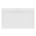 Immagine di Ideal Standard ULTRA FLAT S I.LIFE piatto doccia rettangolare L.140 P.80 cm, antiscivolo e con scarico nascosto sul lato lungo, in IdealSolid+, effetto pietra, colore bianco finitura opaco T5224FR