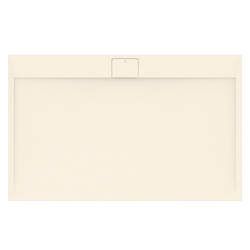 Immagine di Ideal Standard ULTRA FLAT S I.LIFE piatto doccia rettangolare L.160 P.100 cm, antiscivolo e con scarico nascosto sul lato lungo, in IdealSolid+, effetto pietra, colore sabbia finitura opaco T5232FT