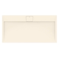 Immagine di Ideal Standard ULTRA FLAT S I.LIFE piatto doccia rettangolare L.140 P.70 cm, antiscivolo e con scarico nascosto sul lato lungo, in IdealSolid+, effetto pietra, colore sabbia finitura opaco T5241FT