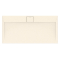 Immagine di Ideal Standard ULTRA FLAT S I.LIFE piatto doccia rettangolare L.140 P.70 cm, antiscivolo e con scarico nascosto sul lato lungo, in IdealSolid+, effetto pietra, colore sabbia finitura opaco T5241FT