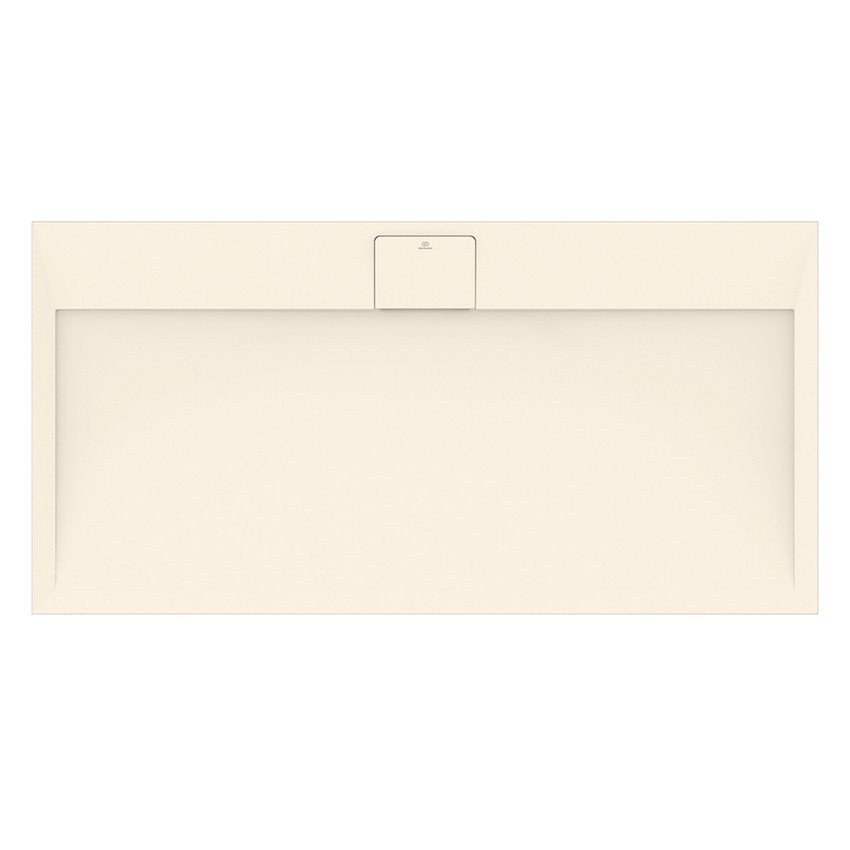 Immagine di Ideal Standard ULTRA FLAT S I.LIFE piatto doccia rettangolare L.140 P.70 cm, antiscivolo e con scarico nascosto sul lato lungo, in IdealSolid+, effetto pietra, colore sabbia finitura opaco T5241FT