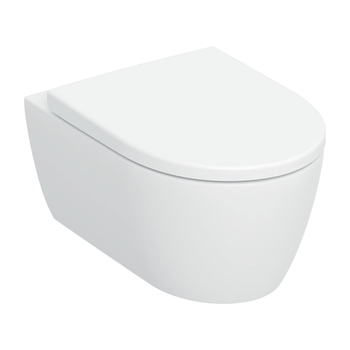 Immagine di Geberit ICON vaso sospeso TURBOFLUSH con fissaggi nascosti, sedile con discesa ammortizzata, colore bianco finitura lucido 503.046.00.1