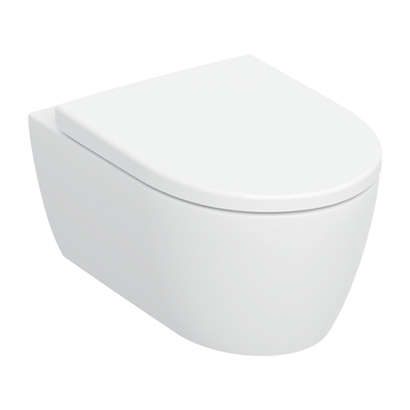 Immagine di Geberit ICON vaso sospeso TURBOFLUSH con fissaggi nascosti, sedile con discesa ammortizzata, colore bianco finitura lucido 503.046.00.1