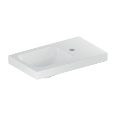 Immagine di Geberit ICON LIGHT lavamani sospeso L.53 cm, con foro rubinetteria a destra, senza troppopieno, colore bianco finitura lucido 501.832.00.1