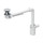 Geberit Scarico per lavabo, versione compatta, tappo per piletta con azionamento a leva, finitura cromo 152.074.21.1