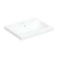 Immagine di Geberit ICON LIGHT lavabo da appoggio L.60 cm, con foro rubinetteria e troppopieno, lato inferiore e posteriore rettificato, colore bianco finitura lucido 501.847.00.1