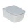 Geberit ICON SQUARE vaso sospeso RIMFREE® a cacciata, con fissaggio nascosto, completo di sedile con chiusura ammortizzata, colore bianco finitura lucido 500.807.00.1