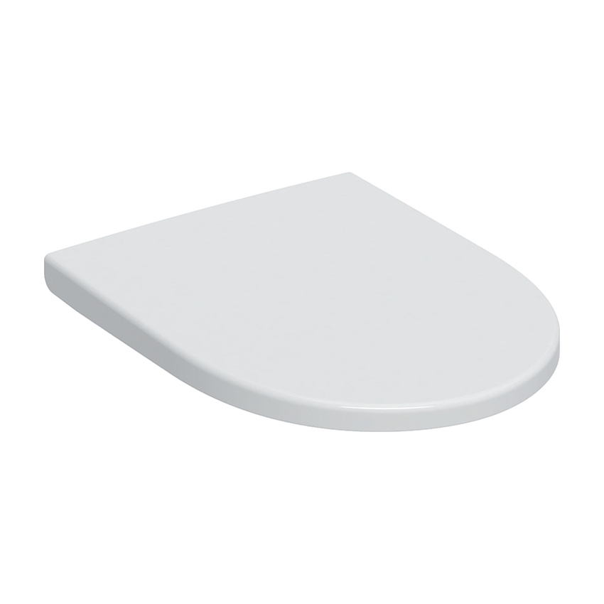 Immagine di Geberit ICON sedile per vaso, a chiusura ammortizzata con cerniere EasyMount, colore bianco finitura lucido 501.660.01.1