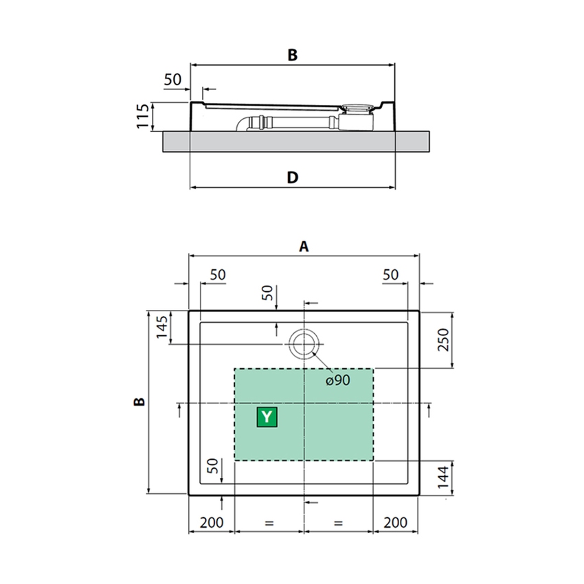 Immagine di Novellini OLYMPIC piatto doccia rettangolare L.100 P.80 cm, colore corda finitura opaco OLN100804-27