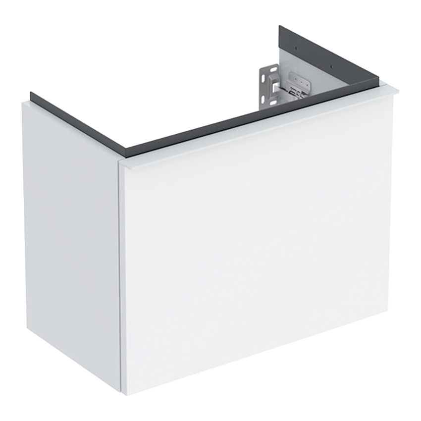 Immagine di Geberit ICON mobile sospeso L.52 cm per lavamani, con un cassetto, maniglia colore bianco finitura opaco, corpo colore bianco finitura lucido 502.302.01.1