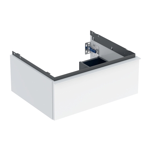 Immagine di Geberit ICON mobile sospeso L.75 cm per lavabo, con un cassetto, maniglia colore bianco finitura opaco, corpo colore bianco finitura lucido 502.311.01.1