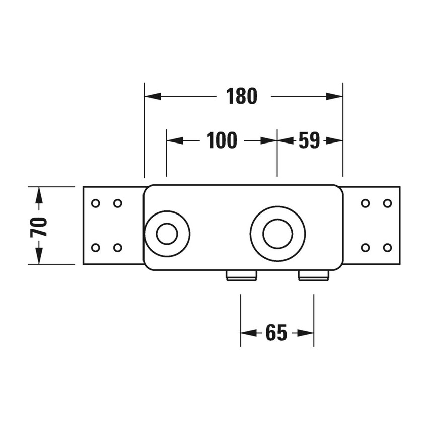 Immagine di Duravit Corpo incasso per miscelatore monocomando a parete, classe di rumorosità I, dimensioni raccordo DN15 GK1900002000