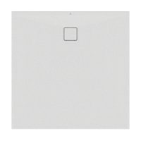 Immagine di Ideal Standard ULTRA FLAT EVO piatto doccia quadrato 120 cm, installazione sopra pavimento o filo pavimento, in StoneTech, antiscivolo, colore bianco seta finitura opaco T5531FO