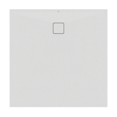 Immagine di Ideal Standard ULTRA FLAT EVO piatto doccia quadrato 120 cm, installazione sopra pavimento o filo pavimento, in StoneTech, antiscivolo, colore bianco seta finitura opaco T5531FO