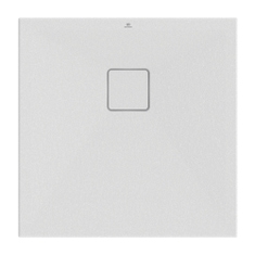 Immagine di Ideal Standard ULTRA FLAT EVO piatto doccia quadrato 70 cm, installazione sopra pavimento o filo pavimento, in StoneTech, antiscivolo, colore bianco seta finitura opaco T5427FO