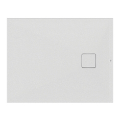 Immagine di Ideal Standard ULTRA FLAT EVO piatto doccia rettangolare L.100 P.80 cm, installazione sopra pavimento o filo pavimento, in StoneTech, antiscivolo, con scarico sul lato corto, colore bianco seta finitura opaco T5442FO