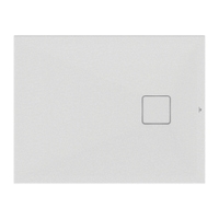 Immagine di Ideal Standard ULTRA FLAT EVO piatto doccia rettangolare L.90 P.70 cm, installazione sopra pavimento o filo pavimento, in StoneTech, antiscivolo, con scarico sul lato corto, colore bianco seta finitura opaco T5446FO