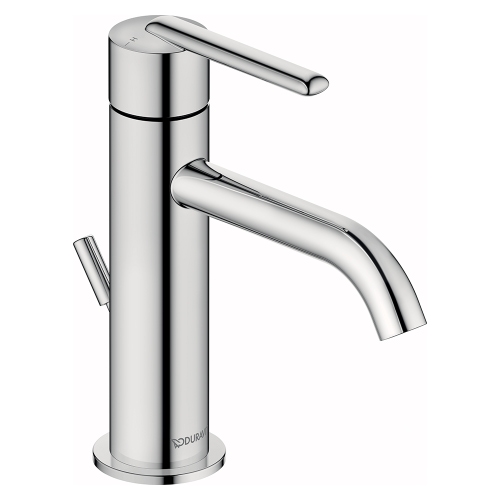 Immagine di Duravit BALCOON miscelatore monocomando H.17 cm per lavabo, MinusFlow e FreshStart, con scarico, finitura cromo BA1013001010