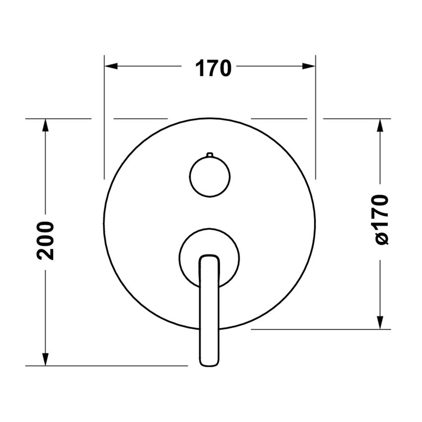 Immagine di Duravit BALCOON miscelatore monocomando per vasca, ad incasso, 2 vie, senza corpo incasso, finitura cromo BA5210012010