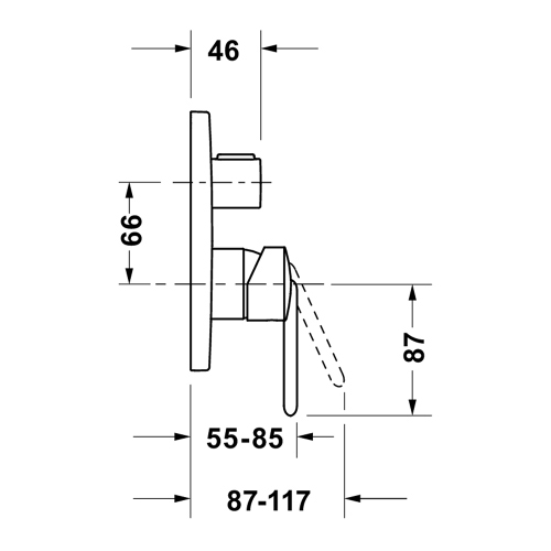 Immagine di Duravit BALCOON miscelatore monocomando per vasca, ad incasso, 2 vie, senza corpo incasso, disponibile solo in finitura cromo BA5210018010