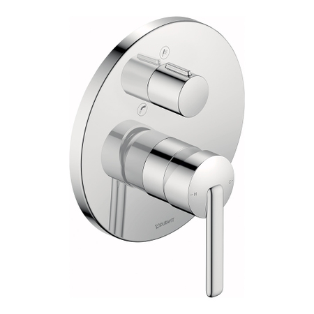 Immagine di Duravit BALCOON miscelatore monocomando per vasca, ad incasso, 2 vie, senza corpo incasso, disponibile solo in finitura cromo BA5210018010