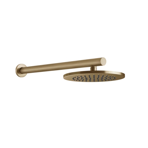 Immagine di Gessi 316 SHOWER soffione rotondo Ø 22 cm, a parete, orientabile, finitura warm bronze brushed PVD 54149#726