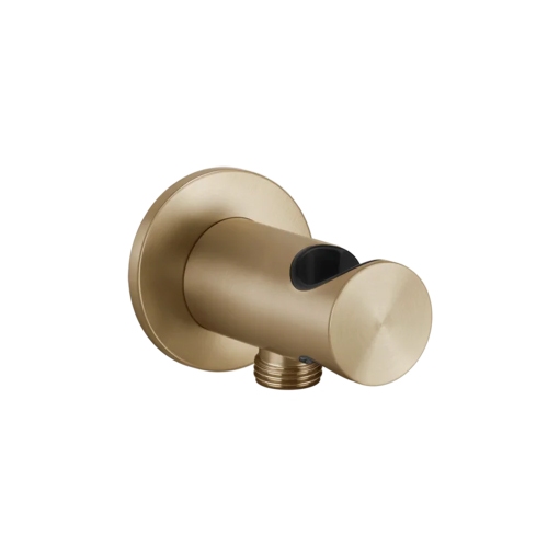 Immagine di Gessi 316 SHOWER presa acqua con supporto doccetta, finitura warm bronze brushed PVD 54161#726