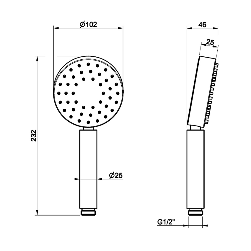Immagine di Gessi 316 SHOWER doccetta a mano, finitura steel brushed 54050#239