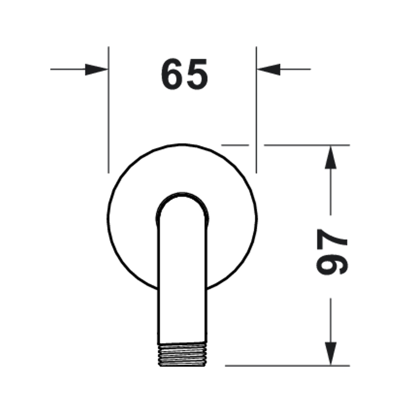 Immagine di Duravit Braccio doccia P.41 cm, a parete, finitura cromo UV0670028010