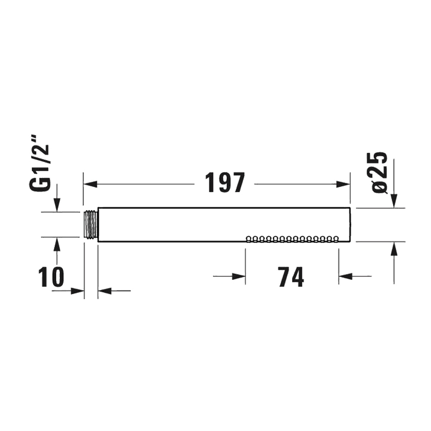Immagine di Duravit Doccetta stick rotonda, 1 getto, Minus Flow, finitura cromo UV0642001010