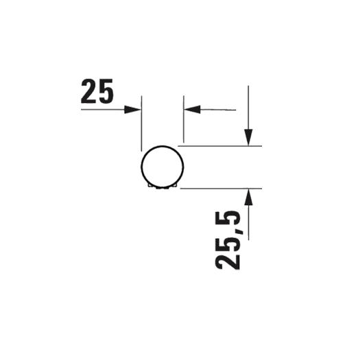 Immagine di Duravit Doccetta stick rotonda, 1 getto, Minus Flow, finitura cromo UV0642001010