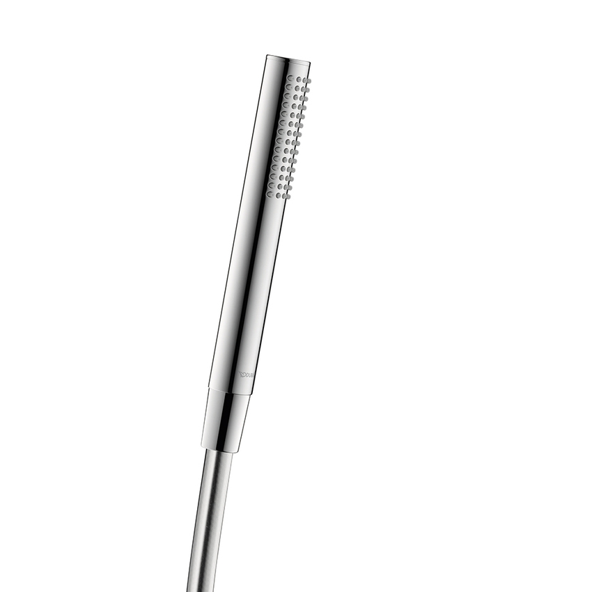 Immagine di Duravit Doccetta stick rotonda, 1 getto, Minus Flow, finitura acciaio spazzolato UV0642001070