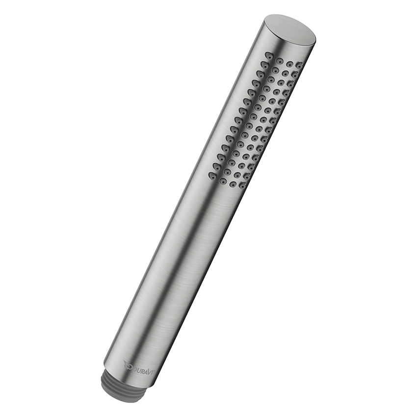 Immagine di Duravit Doccetta stick rotonda, 1 getto, Minus Flow, finitura acciaio spazzolato UV0642001070