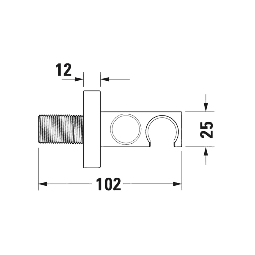 Immagine di Duravit Raccordo per flessibile, finitura cromo UV063009010