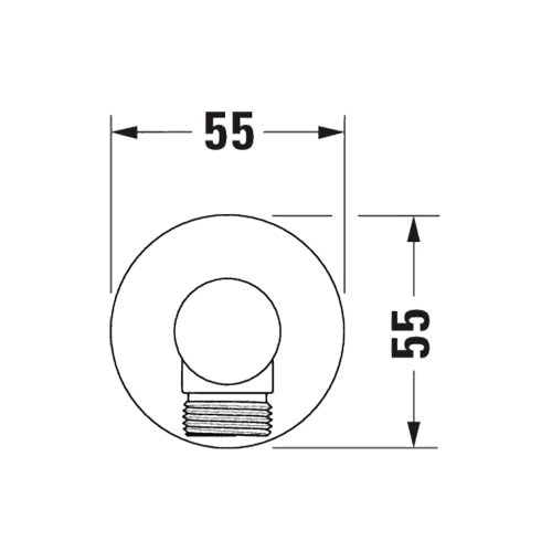 Immagine di Duravit Raccordo per flessibile, finitura cromo UV063009010