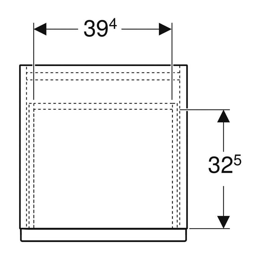 Immagine di Geberit ICON set L.90 cm con lavabo monoforo, colore bianco finitura lucido, mobile sottolavabo e mobile laterale sospesi con 2 cassetti, colore bianco finitura lucido 502.305.01.1-502.315.01.1-501.845.00.1