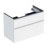 Immagine di Geberit ICON mobile sospeso L.90 cm per lavabo, con due cassetti, maniglia colore bianco, colore bianco finitura lucido 502.305.01.1