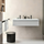 Geberit ICON set L.120 cm con lavabo doppio foro, colore bianco finitura lucido e mobile sottolavabo sospeso, con 1 cassetto, colore bianco finitura lucido 501.837.00.1-502.313.01.1